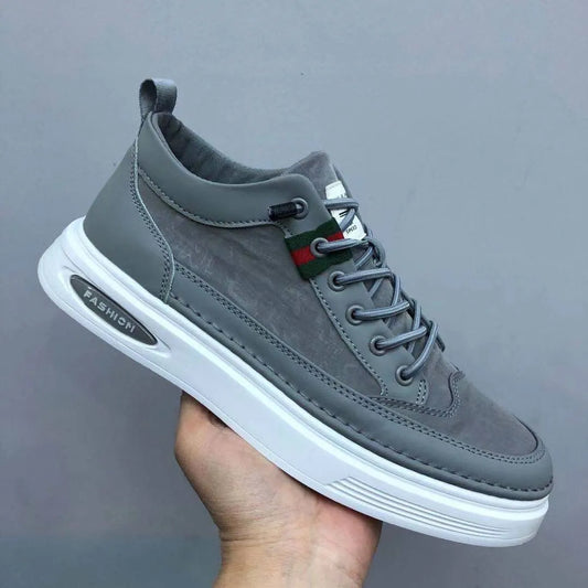 Men Sneakers Lace-up Letter Print Platform Canvas Shoes Sports